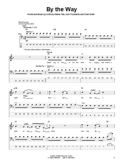 By The Way by Red Hot Chili Peppers - Bass Tab - Guitar Instructor