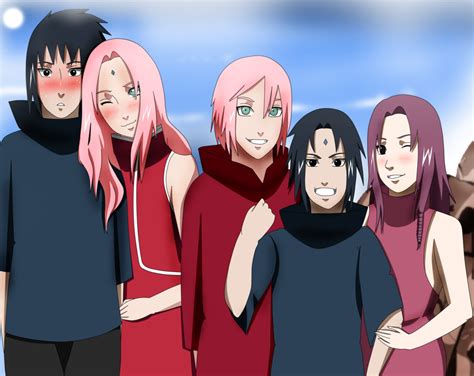 Sasuke and Sakura Family | AT~SasuSaku Family by cheryburst on deviantART