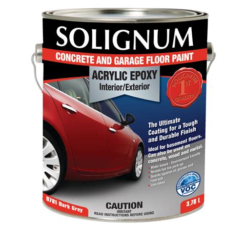 Solignum Concrete & Garage Floor Epoxy Paint, Dark Grey, 3.78-L ...