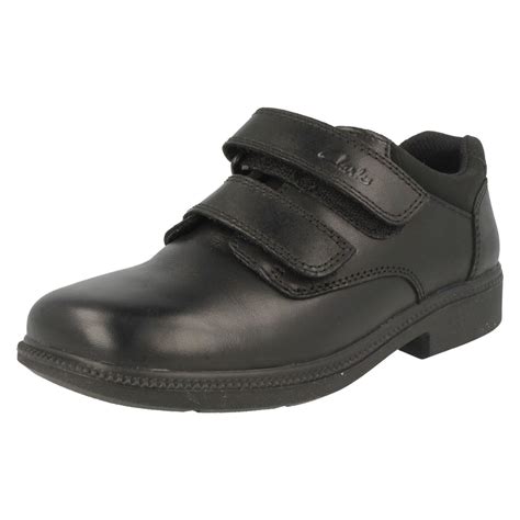 Clarks Boys Leather Classic School Shoes - Deaton