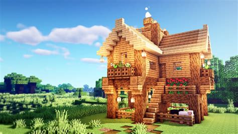 Minecraft: How To Build a Simple Starter House Minecraft Map