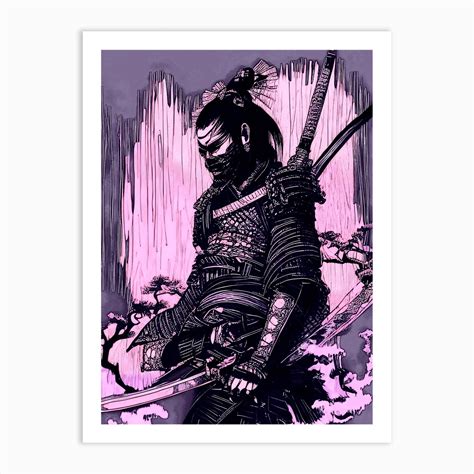 Samurai Warrior Japan Japanese Katana Manga defend Art Print by ...