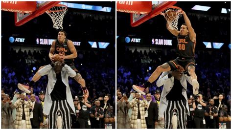 Aaron Gordon Dunks Over 7’5 Tacko Fall in Dunk Contest [WATCH] | Heavy.com