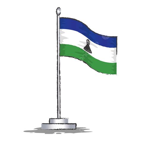 Lesotho Flag Vector Illustration, Lesotho Flag Vector, Symbol, Lesotho PNG and Vector with ...