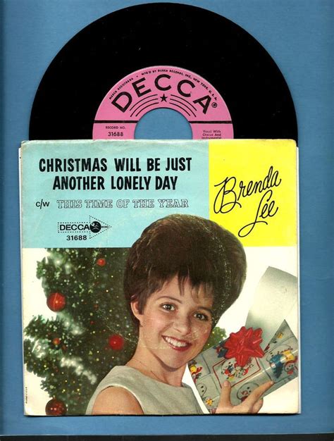 BRENDA LEE CHRISTmas WILL BE JUST ANOTHER LONELY DAY 45 RPM PICTURE ...