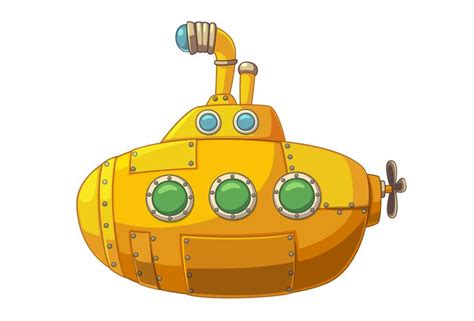 Cute yellow submarine 534582 Vector Art at Vecteezy