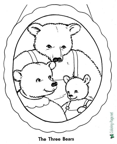 Goldilocks and the Three Bears Coloring Pages