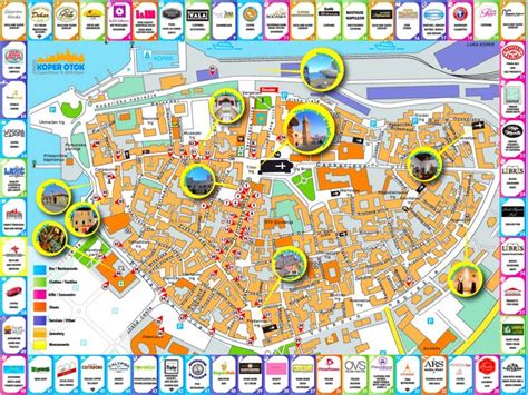 Koper shopping and tourist attractions map - Ontheworldmap.com