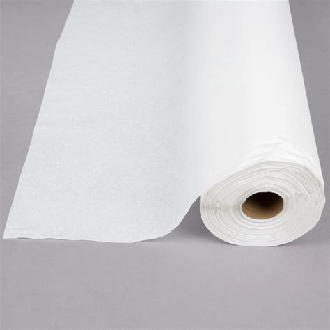 40" x 300' 17# White Embossed Paper Roll Table Cover