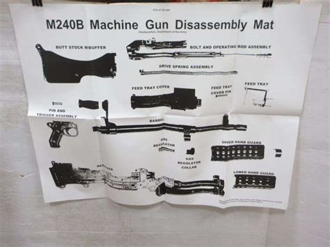 M240B Machine Gun Disassembly Poster, no holes or tears, 39"W x 29"H ...