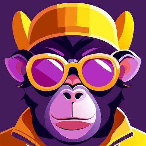 Premium Vector | Monkey in suit hand drawn flat stylish cartoon sticker icon concept isolated ...