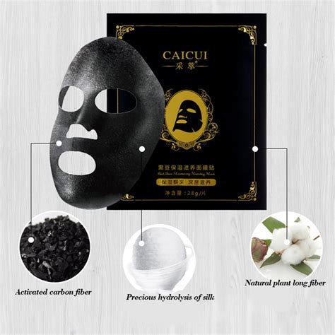 3Pcs Black Face Masks Black Mask Skin Care Sheet Mask Face Beauty ...