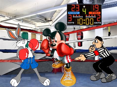 Mickey Mouse vs Bugs Bunny in boxing by islanderfan91 on DeviantArt