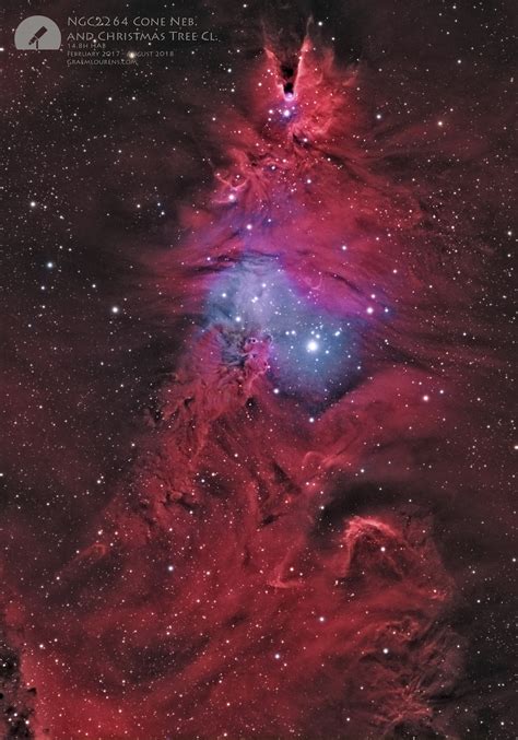 NGC2264 Cone Nebula and Christmas Tree Cluster – Graem Lourens ...