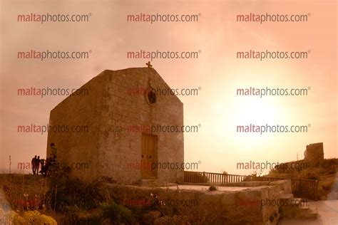 Dingli Cliffs Chapel Sunset - Malta Photos