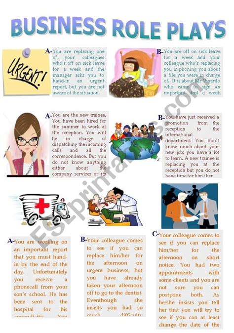 BUSINESS ROLE PLAYS worksheet English Letter Writing, English Writing Skills, English Vocabulary ...