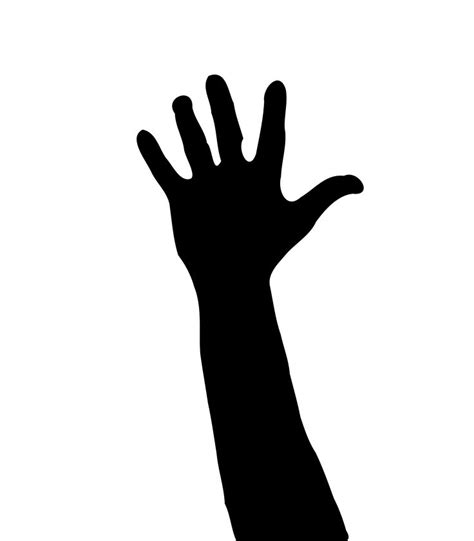 silhouette hand reaching up | Free clip art, Hand silhouette, Clip art