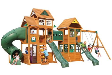 KidKraft Paramount Wooden Swing Set / Playset - Walmart.com