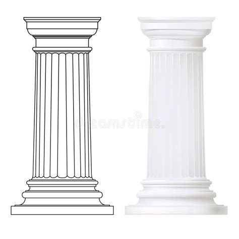 Set of doric columns stock vector. Illustration of icon - 34374083