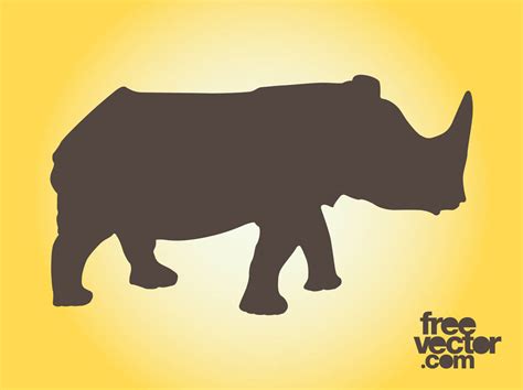 Rhino Silhouettes Graphics Vector Art & Graphics | freevector.com