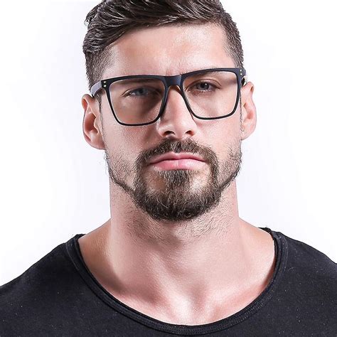 Oversized Square Frame Eyeglasses For Men - SunglassesCraft