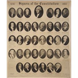 Signers of the Constitution Vintage Poster