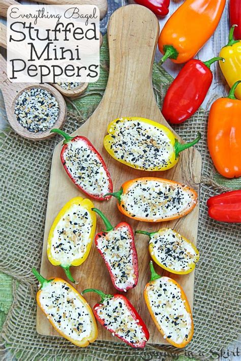 Everything Bagel Cream Cheese Stuffed Mini Peppers « Running in a Skirt