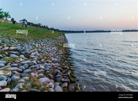 Sunset at Sukhna Lake Chandigarh Stock Photo - Alamy