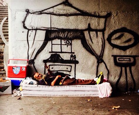 Street Artist Spray-Paints Imaginary Homes For Homeless To Highlight ...