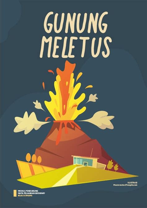 Poster Bencana Alam Gunung Meletus – Lakaran