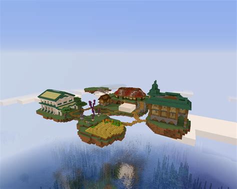 [Survival] Floating islands base progress! : r/Minecraft