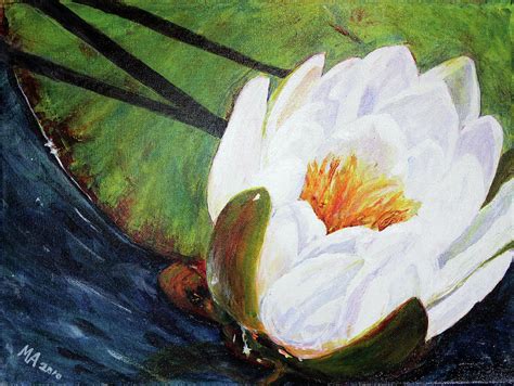 White Lotus Painting by Madeleine Arnett | Fine Art America