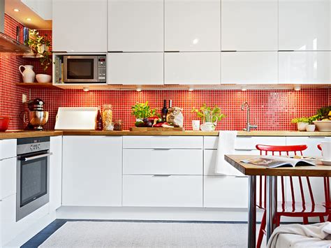 White Kitchen Red Backsplash – Things In The Kitchen