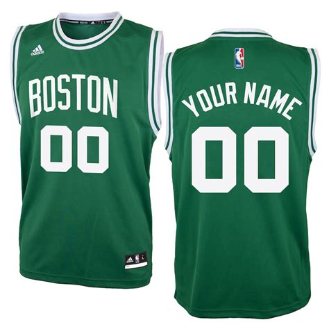 adidas Boston Celtics Youth Custom Replica Road Jersey