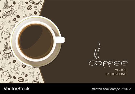 Background with coffee cup Royalty Free Vector Image