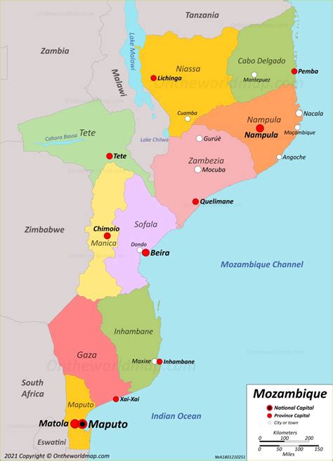 Mozambique Map | Maps of Republic of Mozambique