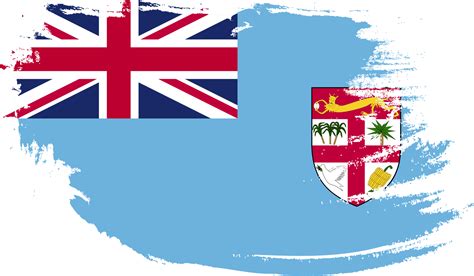 Fiji flag with grunge texture 12058070 PNG