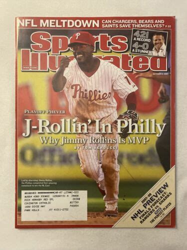 2007 October 8 Sports Illustrated Magazine Jimmy Rollins Wants MVP (CP121) | eBay