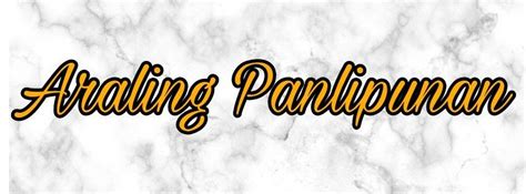 Araling Panlipunan Logo on Marble Background