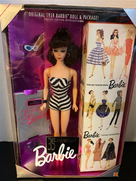 35th Anniversary Barbie Original 1959 Barbie Doll & Package - Etsy