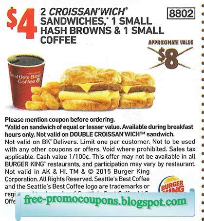 Printable Coupons 2021: Burger King Coupons