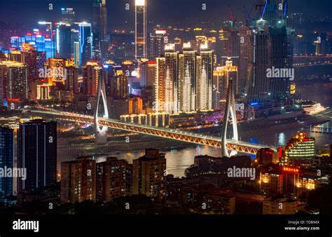 Night View of Yuzhong District, Chongqing Stock Photo - Alamy