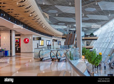 Heydar Aliyev International airport interior, Baku, Azerbaijan Stock ...