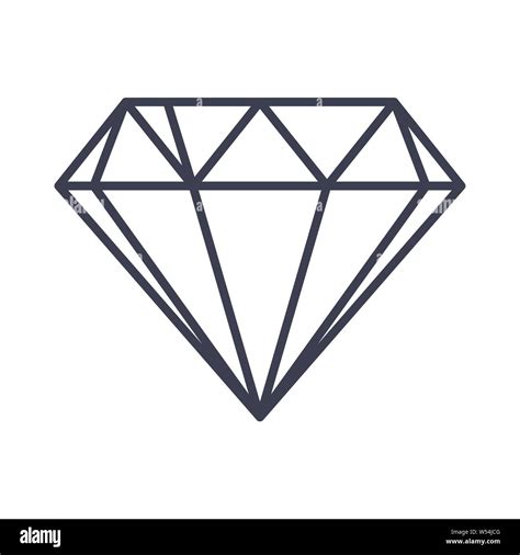 Diamond outline icon. Flat vector style illustration Stock Vector Image ...