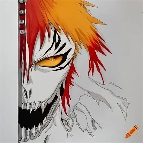 Image of bleach character ichigo in full hollow form on Craiyon