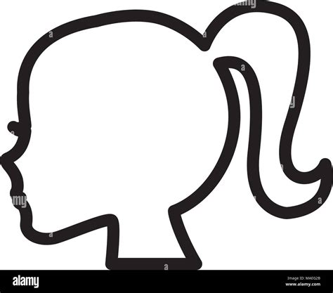 silhouette profile female character vector illustration outline Stock Vector Image & Art - Alamy