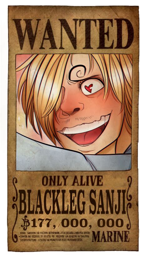 Sanji Wanted Poster by PlanarShift on DeviantArt