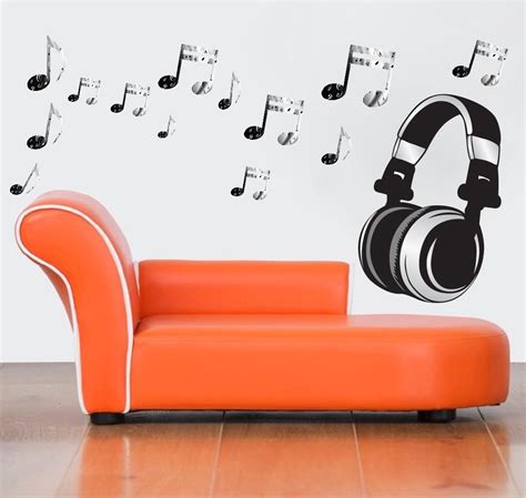 Headphone Music Wall Mural Decal - Music Wall Decal Murals | Wall mural decals, Music wall decal ...