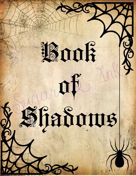 Book Of Shadows Printable Pages