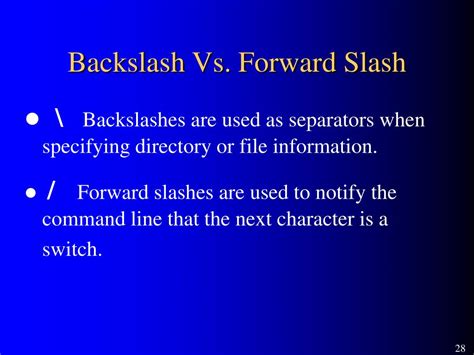 Forward Slash And Backslash Which One To Use When